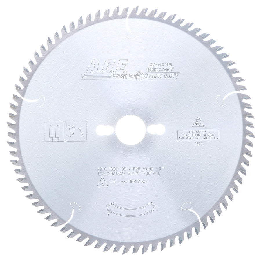 Amana Tool - MD10-800-30 - CROSSCUT 10"x80T ATB 30mm BORE