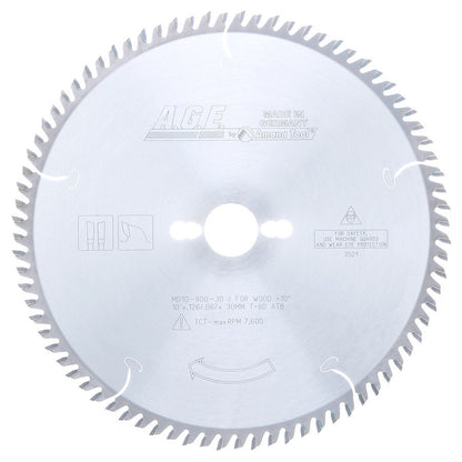 Amana Tool - MD10-800-30 - CROSSCUT 10"x80T ATB 30mm BORE