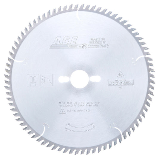 Amana Tool - MD10-800-30 - CROSSCUT 10"x80T ATB 30mm BORE