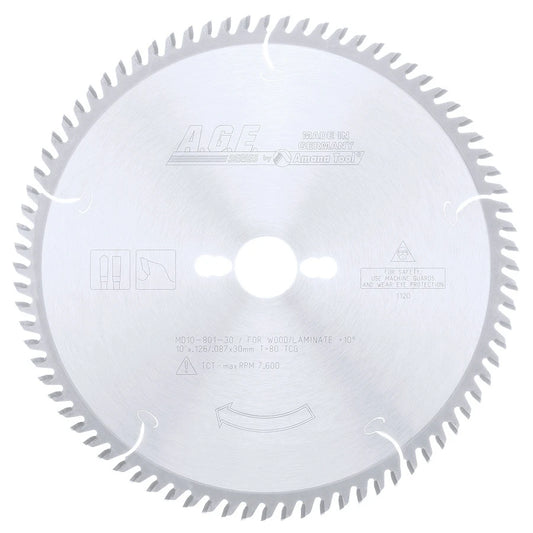Amana Tool - MD10-801-30 - LAMINATE 10"x80T TCG 30mm BORE