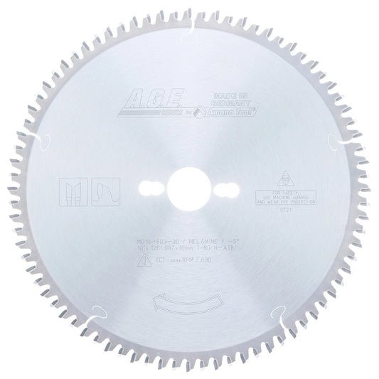Amana Tool - MD10-803-30 - MELAMINE 10"x80T  30mm BORE