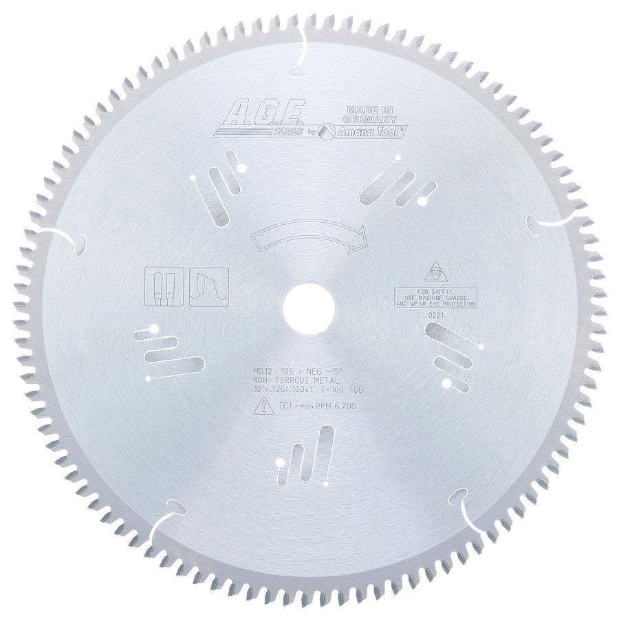 Amana Tool - MD12-105 - NON-FERROUS 12"x100T 1" BORE
