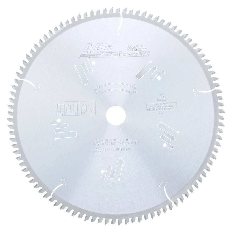 Amana Tool - MD12-106 - HEAVY MITER 12"x100 4+1 1"BORE