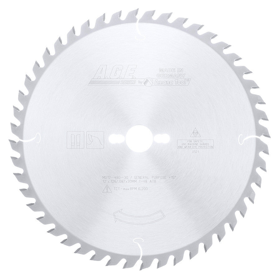 Amana Tool - MD12-480-30 - GENERAL 12"x48T ATB 30mm BORE