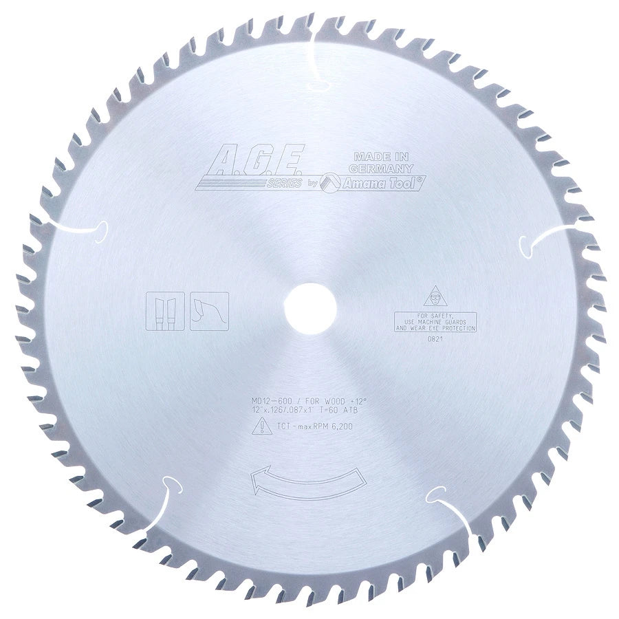 Amana Tool - MD12-600 - CROSSCUT 12"x60T ATB 1" BORE