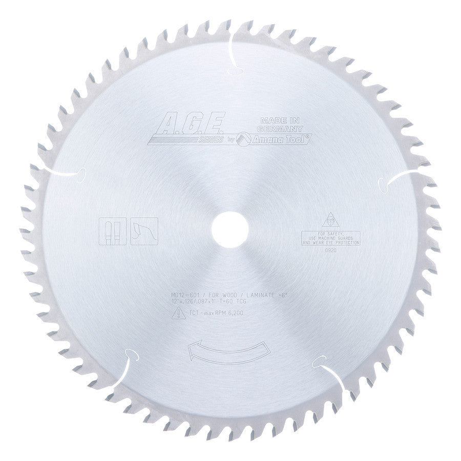 Amana Tool - MD12-601 - LAMINATE 12"x60T TCG 1" BORE