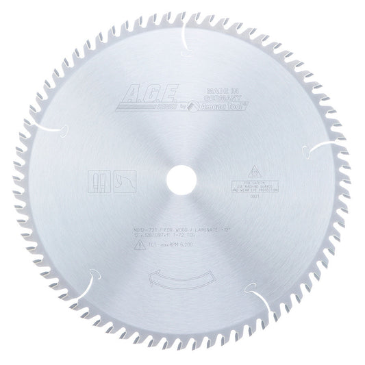 Amana Tool - MD12-721 - LAMINATE 12"x72T TCG 1" BORE