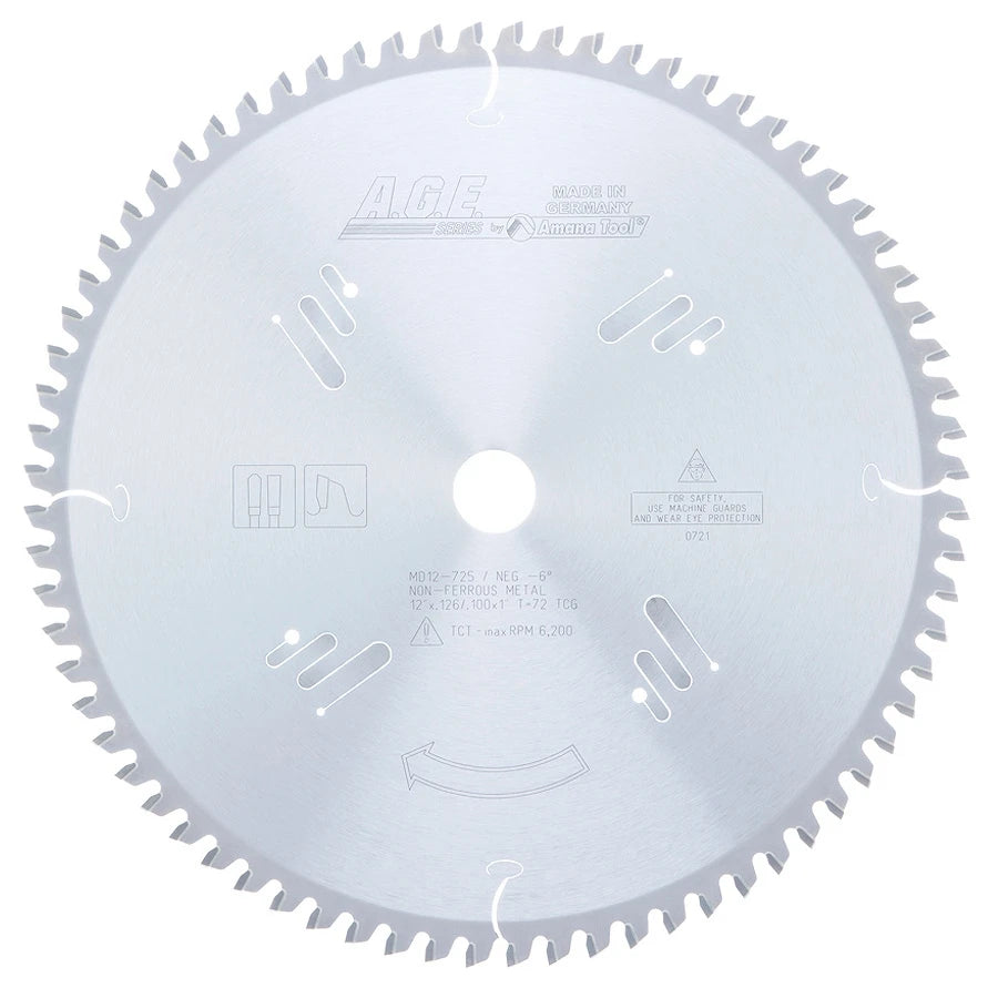 Amana Tool - MD12-725 - NON-FERROUS 12"x72T 1" BORE