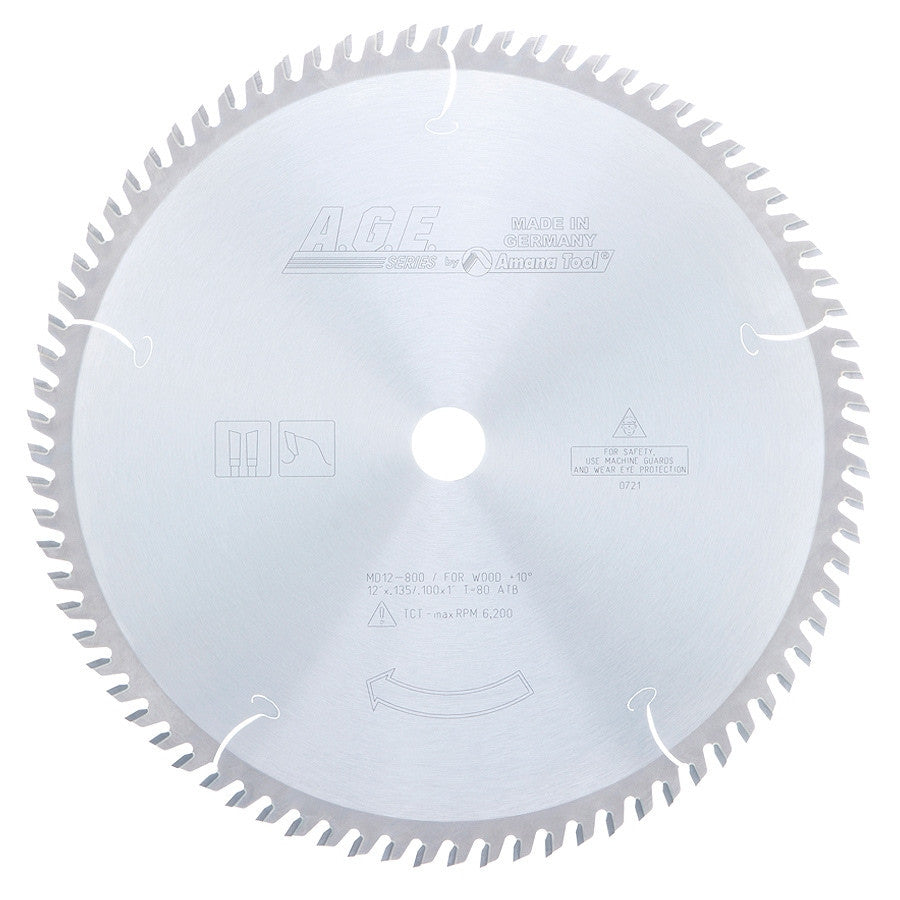 Amana Tool - MD12-800 - CROSSCUT 12"x80T ATB 1" BORE