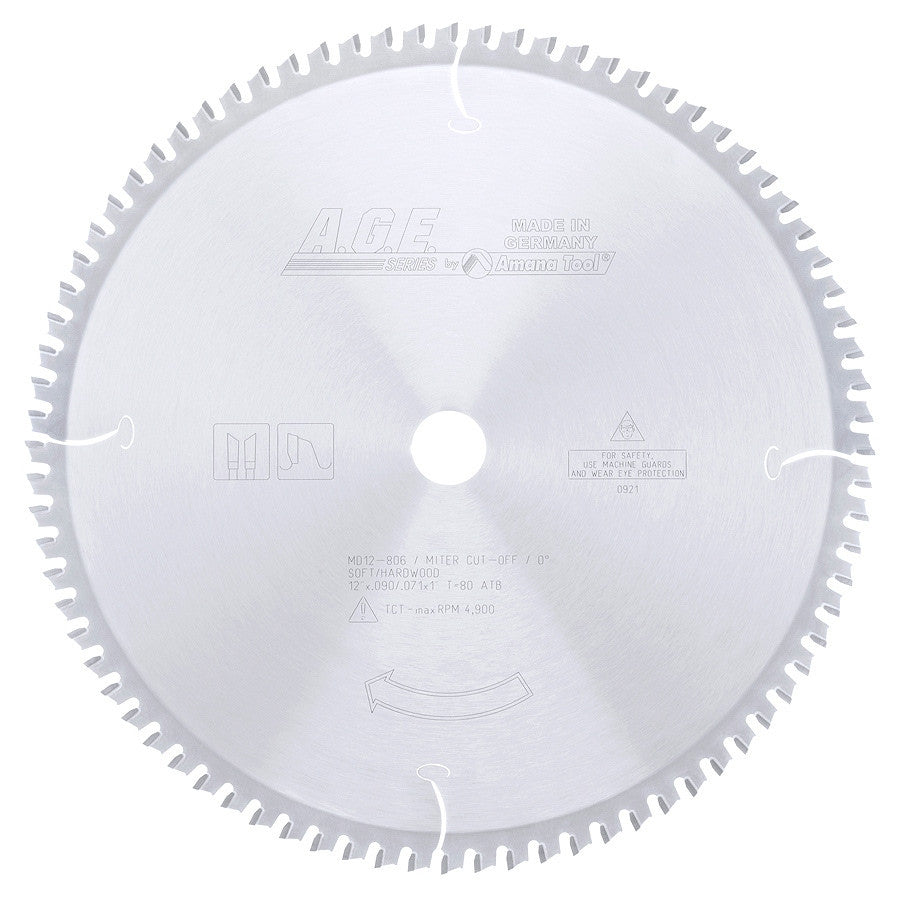 Amana Tool - MD12-806 - THIN MITER 12"x80T ATB 1" BORE