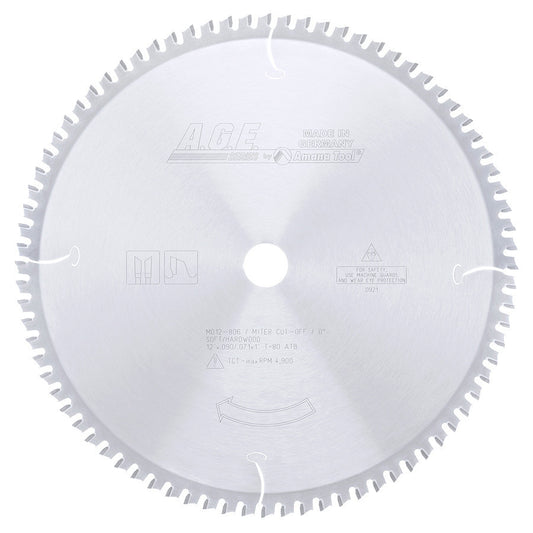 Amana Tool - MD12-806 - THIN MITER 12"x80T ATB 1" BORE