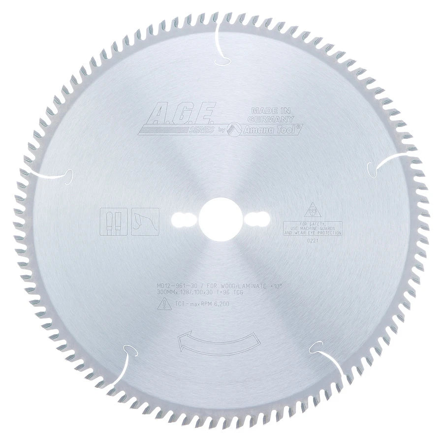 Amana Tool - MD12-961-30 - LAMINATE 300x96T TCG 30mm BORE