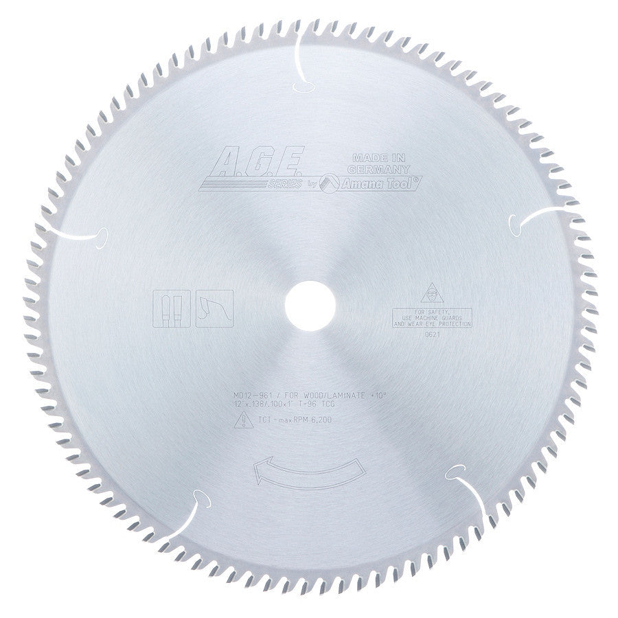Amana Tool - MD12-961 - LAMINATE 12"x96T TCG 1" BORE