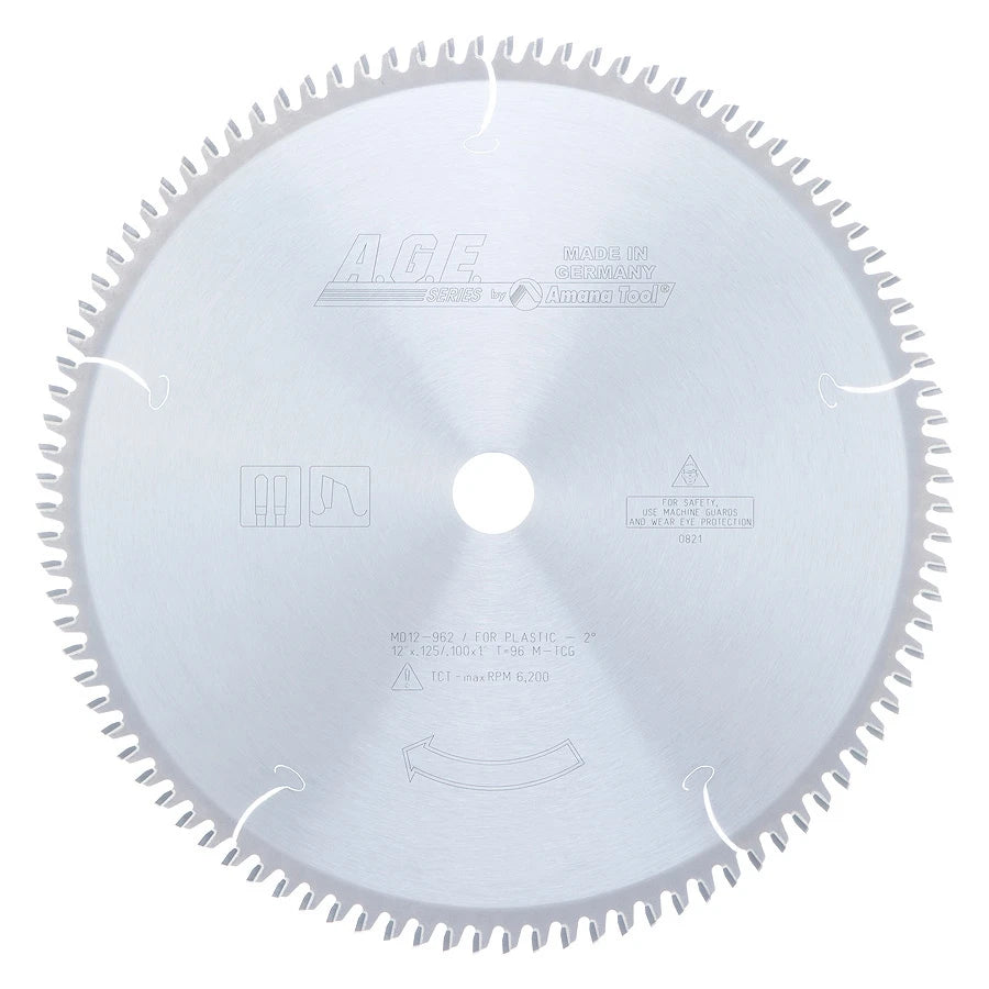 Amana Tool - MD12-962 - PLASTIC 12"x96T MTCG 1" BORE