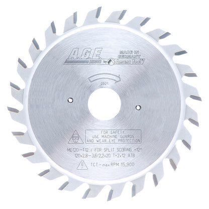 Amana Tool - MD120-T12 - SCORING 120MM/12x2  20MM BORE