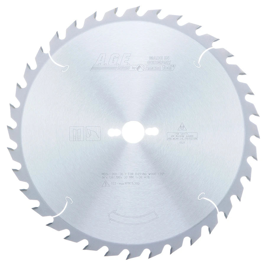Amana Tool - MD14-360-30 - RIPPING 14"x36T ATB 30mm BORE