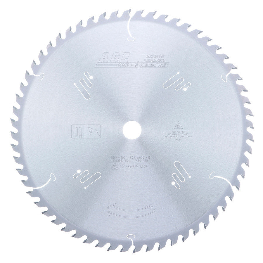 Amana Tool - MD14-600 - GENERAL 14"x60T ATB 1" BORE