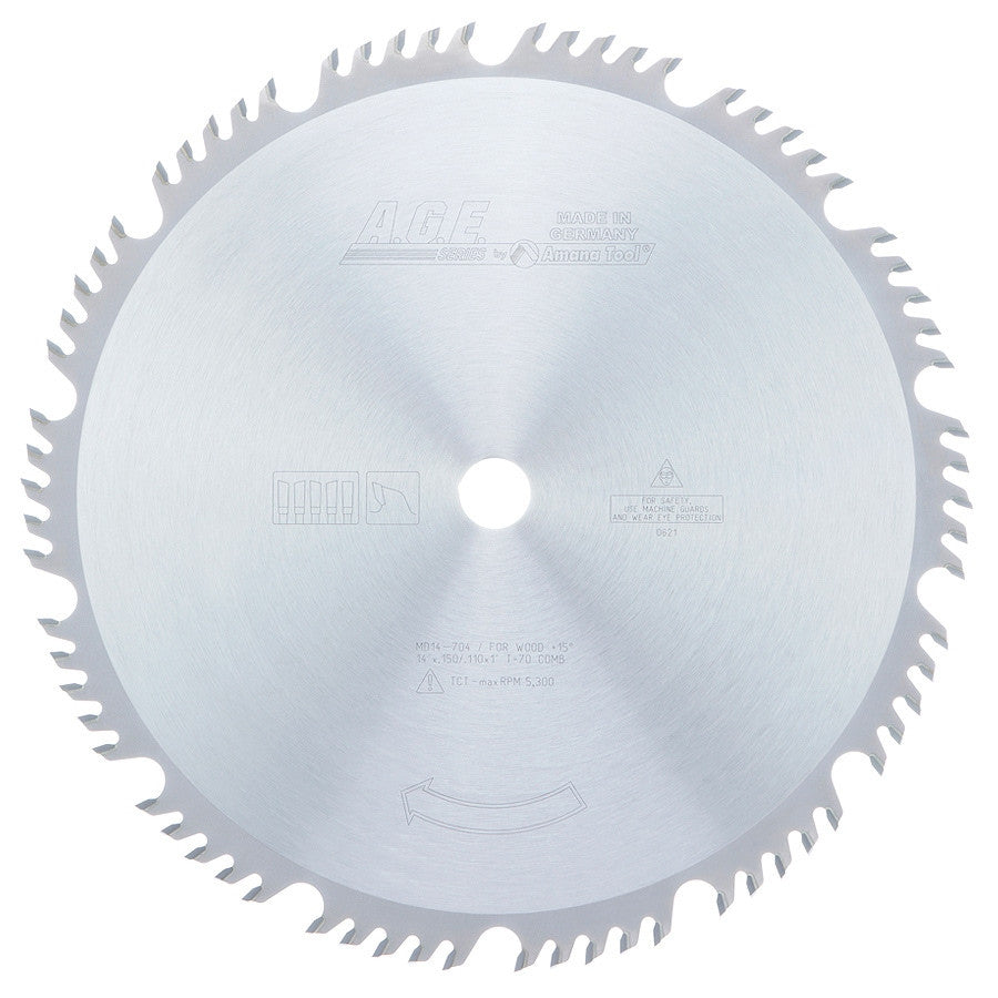 Amana Tool - MD14-704 - COMBINATION 14"x70T 1" BORE