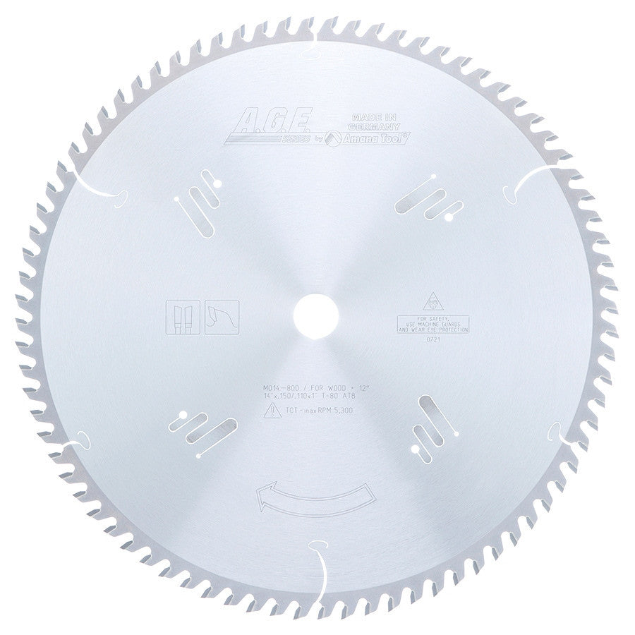 Amana Tool - MD14-800 - CROSSCUT 14"x80T ATB 1" BORE