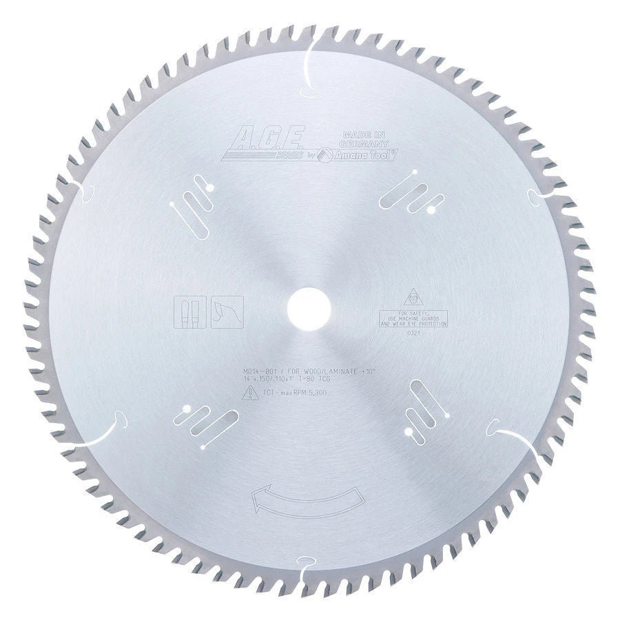 Amana Tool - MD14-801 - LAMINATE 14"x80T TCG 1" BORE