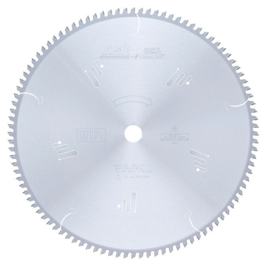 Amana Tool - MD15-105 - NON-FERROUS 15"x100T 1" BORE