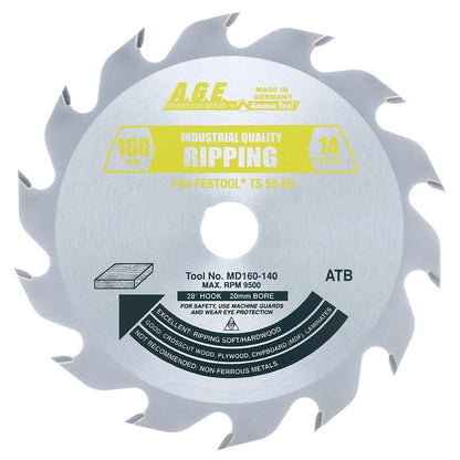 Amana Tool - MD160-140 - RIPPING 160mmx14T 20mm xFESTOO