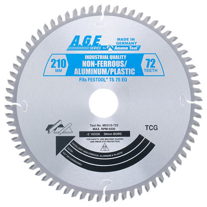 Amana Tool - MD210-725 - ALUM/PLASTIC 210mmx72T XFESTOO