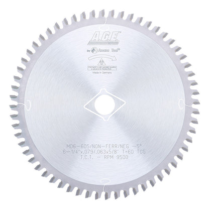 Amana Tool - MD6-605 - NON-FERROUS 6-1/4"x60T 5/8"BOR