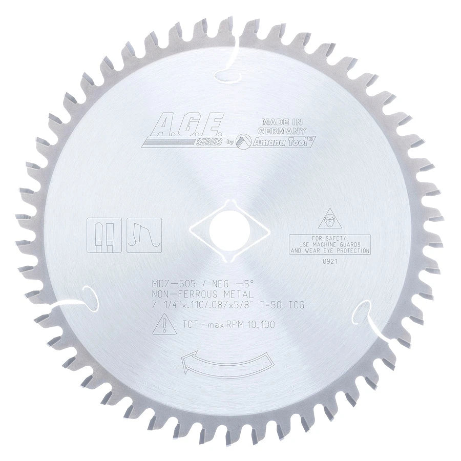 Amana Tool - MD7-505 - NON-FERROUS 7-1/4"x50T 5/8"BOR