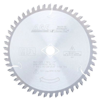 Amana Tool - MD7-505 - NON-FERROUS 7-1/4"x50T 5/8"BOR