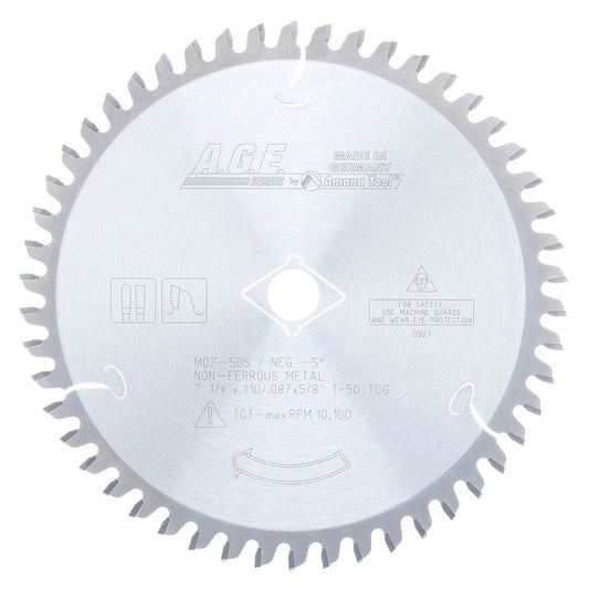 Amana Tool - MD7-505 - NON-FERROUS 7-1/4"x50T 5/8"BOR