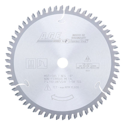 Amana Tool - MD7-585 - NON-FERROUS 7"x58T 5/8" BORE
