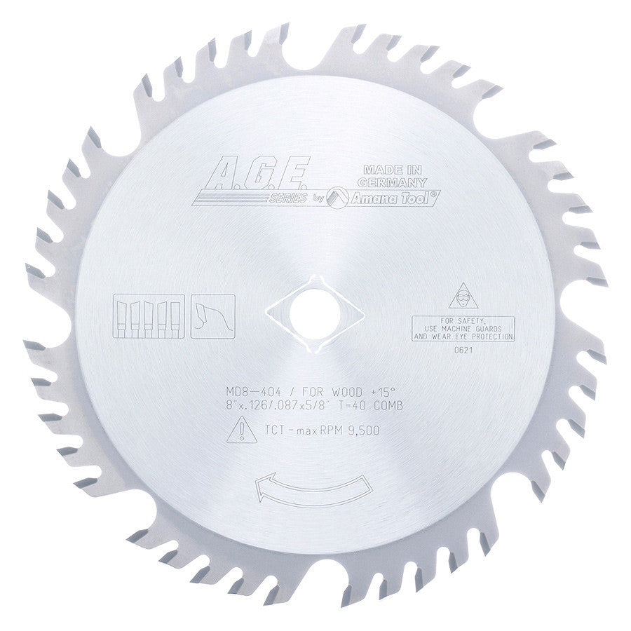Amana Tool - MD8-404 - COMBINATION 8"x40T 5/8" BORE