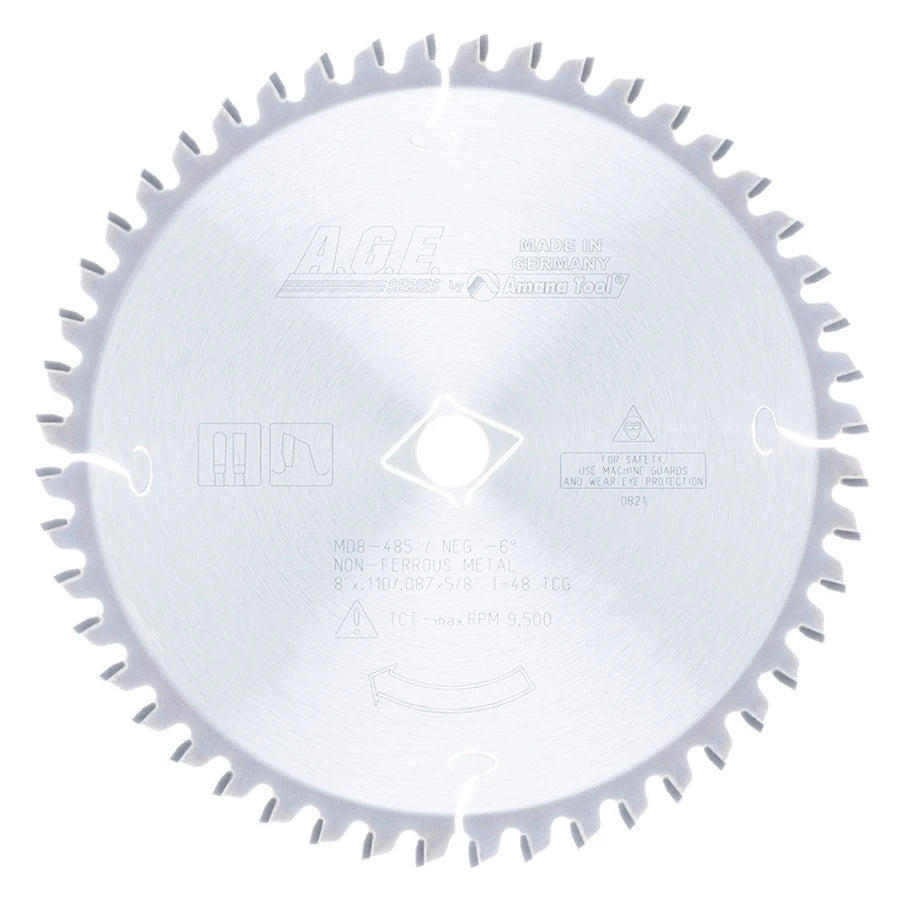 Amana Tool - MD8-485 - NON-FERROUS 8"x48T 5/8" BORE