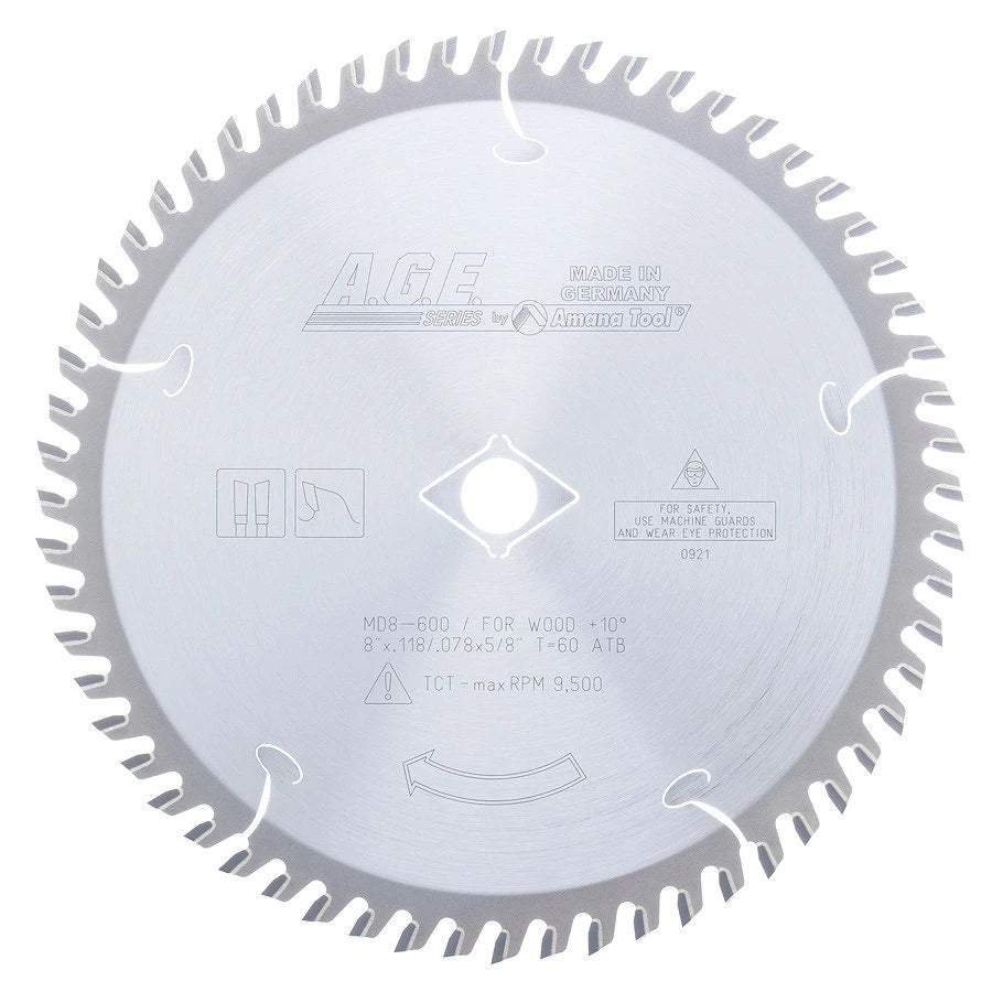 Amana Tool - MD8-600 - CROSSCUT 8"x60T ATB 5/8" BORE
