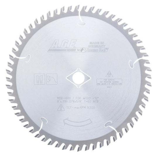 Amana Tool - MD8-600 - CROSSCUT 8"x60T ATB 5/8" BORE