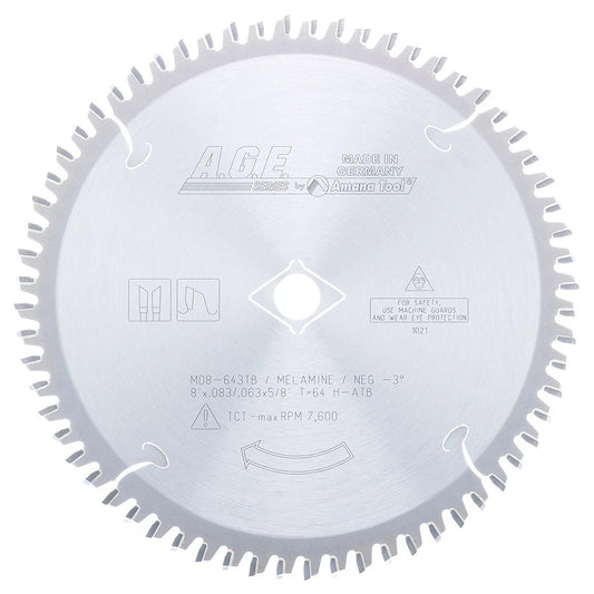 Amana Tool - MD8-643TB - TKT THIN KERF MELAMINE 8"x64T