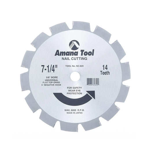 Amana Tool - NC-820 - 7-1/4"x14Tx5/8" NAIL CUTTING