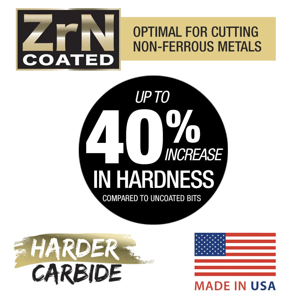Amana Tool - 40301 - 1/8 DIA. ZrN HONEYCOMB BIT