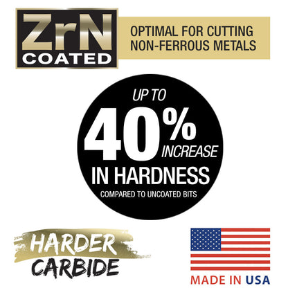 Amana Tool - 51452 - 1/4"Dx1/4" SHK UP-CUT ALUMINUM