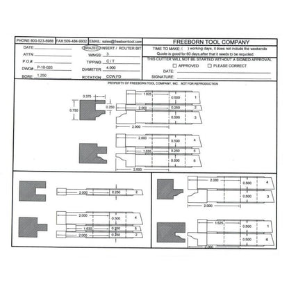 FREEBORN - PT-10-020 - T-ALLOY COPE & PATTERN SET Shaper Cutter