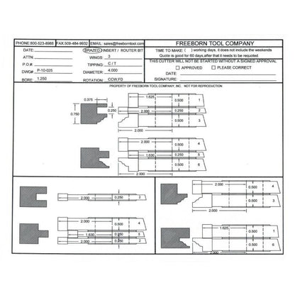 FREEBORN - PT-10-025 - T-ALLOY COPE & PATTERN SET Shaper Cutter