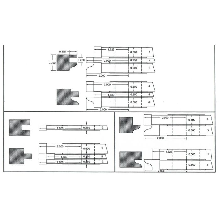 FREEBORN - PC-10-030 - CARBIDE COPE & PATTERN SET Shaper Cutter