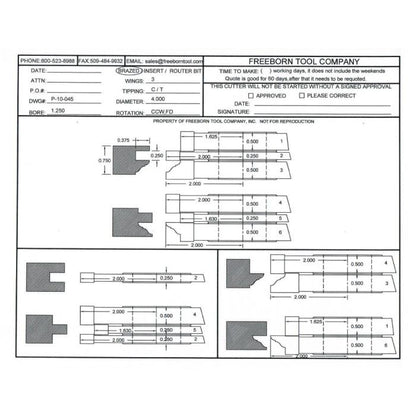 FREEBORN PT-10-050 - T-ALLOY COPE & PATTERN SET Shaper Cutter