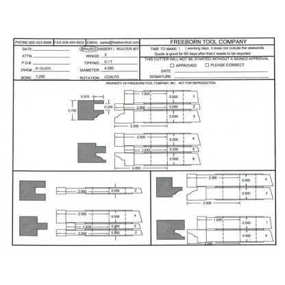 FREEBORN - PT-10-070 - T-ALLOY COPE & PATTERN SET Shaper Cutter