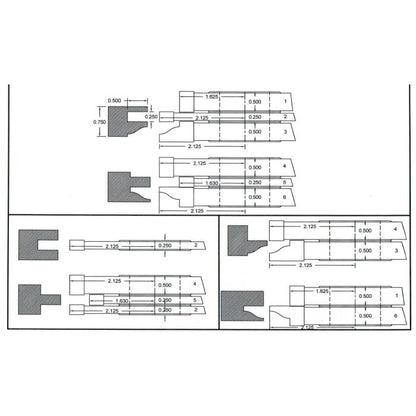 FREEBORN - PC-10-220 CARBIDE Cope and Pattern 6 Piece Shaper Cutter Set