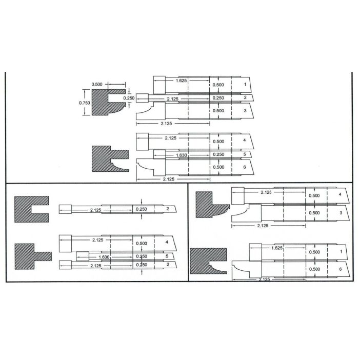 FREEBORN - PC-10-240 - CARBIDE ADDITIONAL TONGUE & GROOVE CUTTER Shaper Cutter