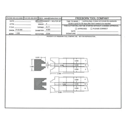 FREEBORN - PT-10-340 - T-ALLOY COPE & PATTERN SET Shaper Cutter