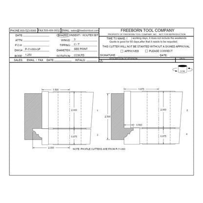 PC-11-060-GP GLASS PANEL (4 Piece Sets)