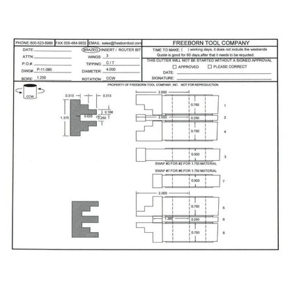 FREEBORN - PC-11-090 - CARBIDE DOUBLE SIDED COPE & PATTERN SET Shaper Cutter